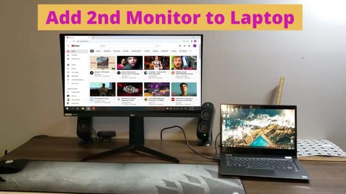 how do i connect an external monitor to my laptop 4