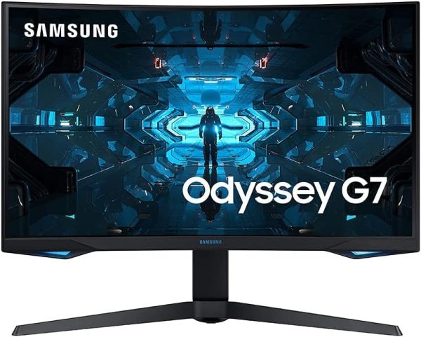SAMSUNG 32” Odyssey G7 Series WQHD (2560x1440) Curved Gaming Monitor, 240Hz, 1ms, HDMI, G-Sync, FreeSync Premium Pro, LC32G75TQSNXZA
