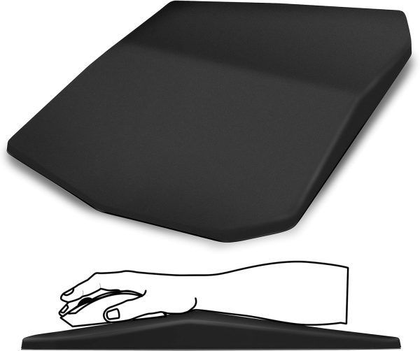 SOUNDANCE Ergonomic Mouse Pad with Wrist Rest Memory Foam Support, Black
