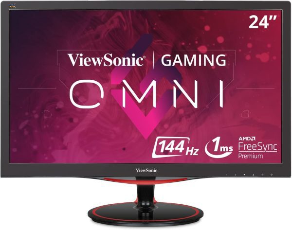 ViewSonic OMNI VX2458-MHD 24 Inch 1080p 1ms 144Hz Gaming Monitor with FreeSync Premium, Flicker Free and Blue Light Filter, HDMI and DisplayPort