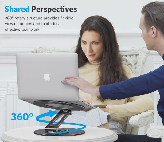 adjustable laptop stand with 360 rotating base review
