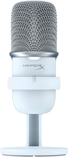HyperX SoloCast – USB Condenser Gaming Microphone, for PC, PS5, PS4, and Mac, Tap-to-Mute Sensor, Cardioid Polar Pattern, Great for Streaming, Podcasts, Twitch, YouTube, Discord - White