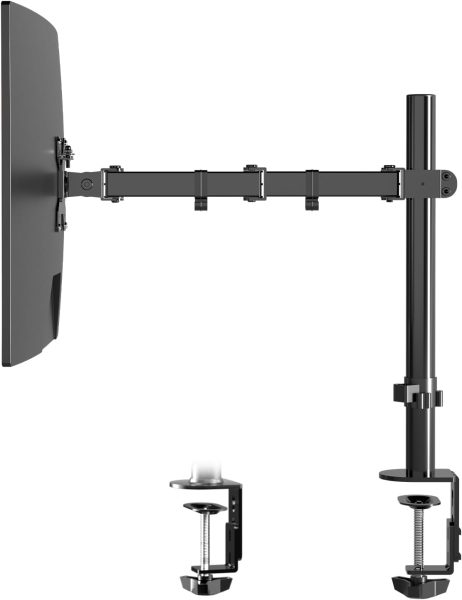 Pholiten Single Monitor Arm,Single Monitor Desk Mount,Adjustable Monitor Arm,Single Mount Holds Screen Up to 22lbs,Monitor Desk Mount,100x100 Vesa Monitor Stand,Monitor Arm Mount