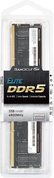 TEAMGROUP Elite SODIMM DDR5 32GB (2x16GB) 4800MHz (PC5-38400) CL40 Non-ECC Unbuffered 1.1V 262 Pin Laptop Memory Module Ram - TED532G4800C40DDC-S01