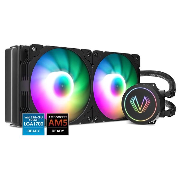 Vetroo V240 Liquid CPU Cooler for Gaming Console, 240mm Addressable RGB  PWM Pump  Fans 250W TDP AIO Water Cooler w/Controller Hub for Intel LGA 1700/1200/115X AMD AM5/AM4