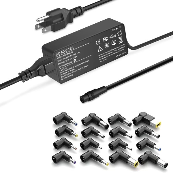 90W Universal Ac Laptop Charger for Dell HP Asus Lenovo Acer Toshiba Samsung Sony Fujitsu IBM Gateway Notebook Ultrabook Power Supply Cord with 16 Tips