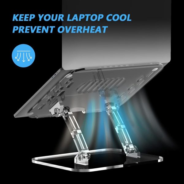 Adjustable Foldable Laptop Stand, Portable Ergonomic Computer Stand for Laptop, Compatible with 10 to 15.6 Inches Notebook Computers