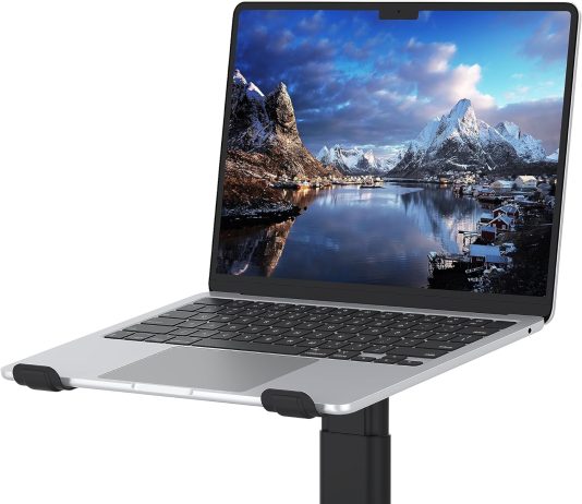 alashi laptop stand for desk computer stand adjustable height ergonomic notebook laptop riser aluminum metal holder comp