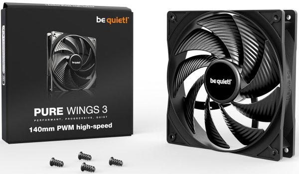 be quiet! Pure Wings 3 140mm Quiet PWM High-Speed Case Fan | Speed-regulating Closed Loop Motor| Extraordinary Air Pressure | BL109