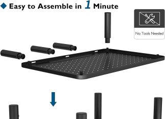 bontec 2 pack monitor stand riser 3 height adjustable monitor stand with pen holder ergonomic metal laptop stand with ca 1