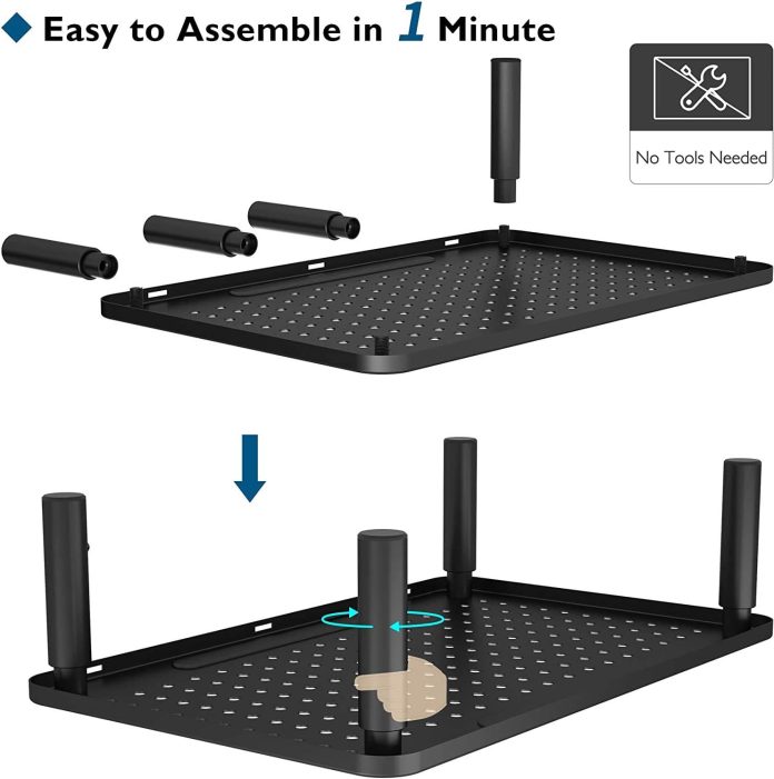 bontec 2 pack monitor stand riser 3 height adjustable monitor stand with pen holder ergonomic metal laptop stand with ca 1