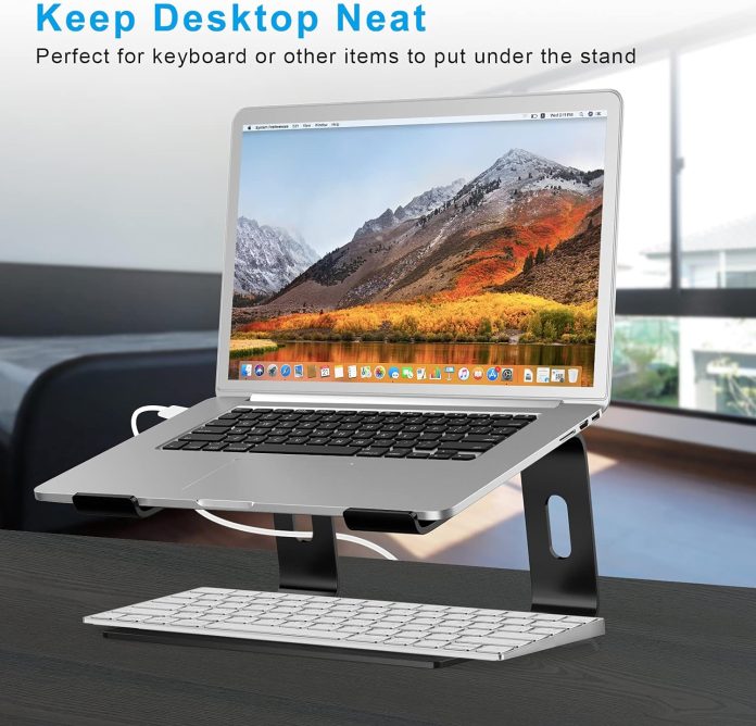 boyata laptop stand ergonomic aluminum ventilated laptop holder stand for desk portable notebook stand compatible with 1 2