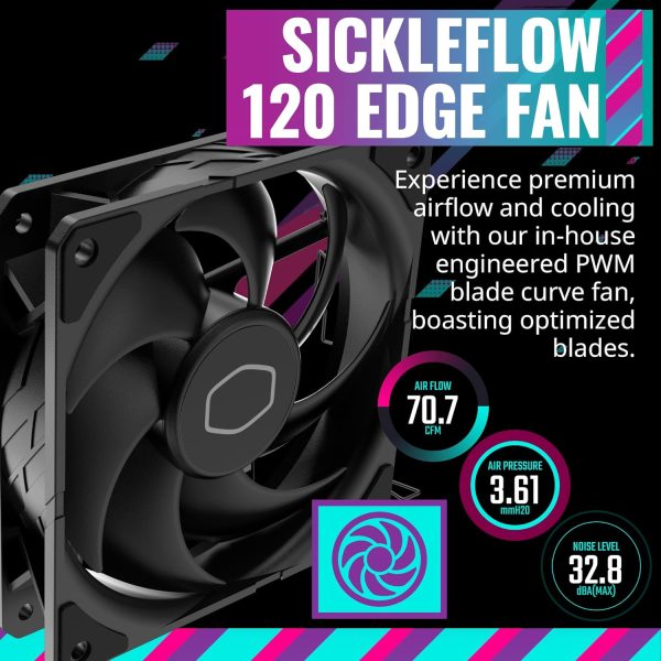 Cooler Master Hyper 620S Dual Tower CPU Air Cooler, ARGB Sync, 120mm PWM Fan, 6 Copper Direct Contact Heat Pipes, 154.9mm Tall Silver