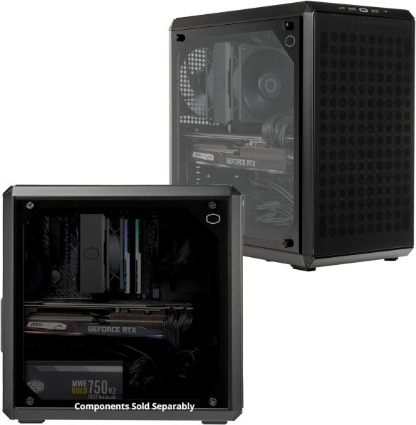 Cooler Master Q300L V2 Micro-ATX Tower, Magnetic Patterned Dust Filter, USB 3.2 Gen 2x2 (20GB), Tempered Glass Panel, CPU Coolers Max 159mm, GPU Max 360mm, Fully Ventilated Airflow (Q300LV2-KGNN-S00)