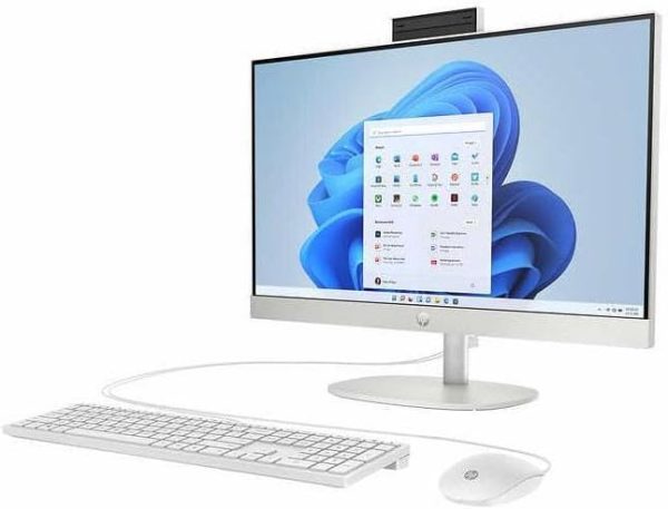 HP 23.8 Touchscreen All-in-One Desktop - AMD Ryzen 3 7320U - 1080p - Windows 11 PC Computer 24-cr0127c