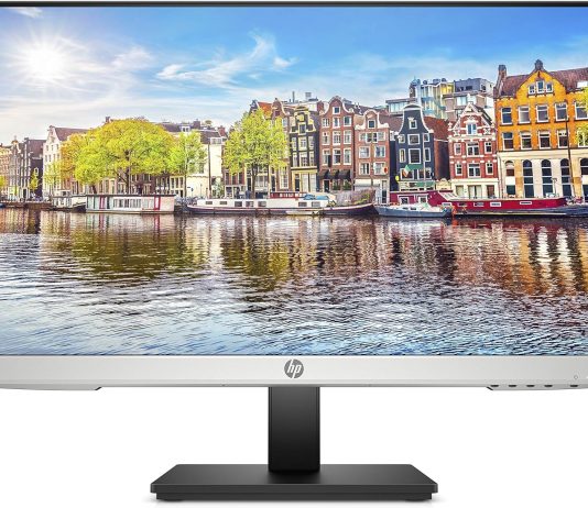 hp 24mh fhd computer monitor with 238 inch ips display 1080p built in speakers and vesa mounting heighttilt adjustment f