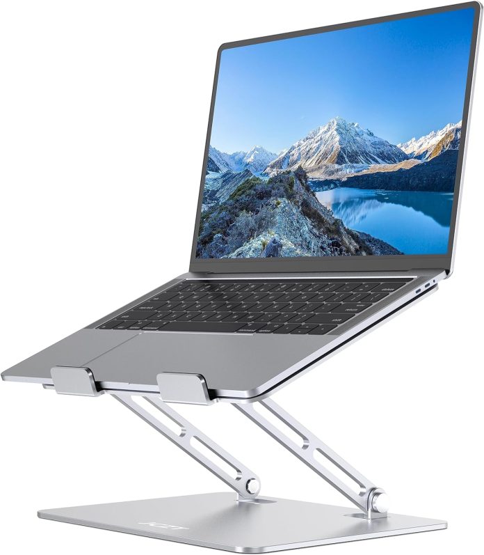 jczt foldable laptop stand for desk adjustable height ergonomic computer stand aluminum portable laptop stands holder ri 2