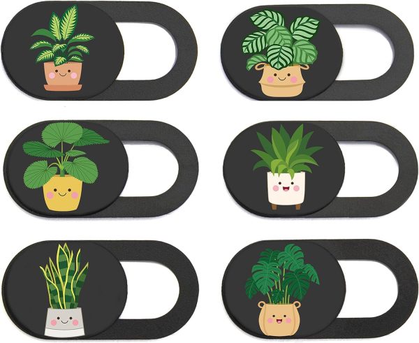 MESMOS 6pk Laptop Camera Cover Slide Cute, Laptop Accessories, Webcam Cover Slide, Phone  Computer Camera Cover Slide, Web Cam Privacy Cover, Camera Blocker. (Plants (Small Size))