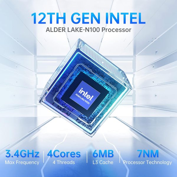 MOREFINE M9 Mini PC Intel 12th Alder Lake- N100(Up to 3.4GHz), 8GB DDR4 RAM 256GB PCIe SSD Mini PC Windows 11 Pro, Mini Computers Support Dual HDMI 4K UHD Output/WiFi6/BT5.2/USB 3.2