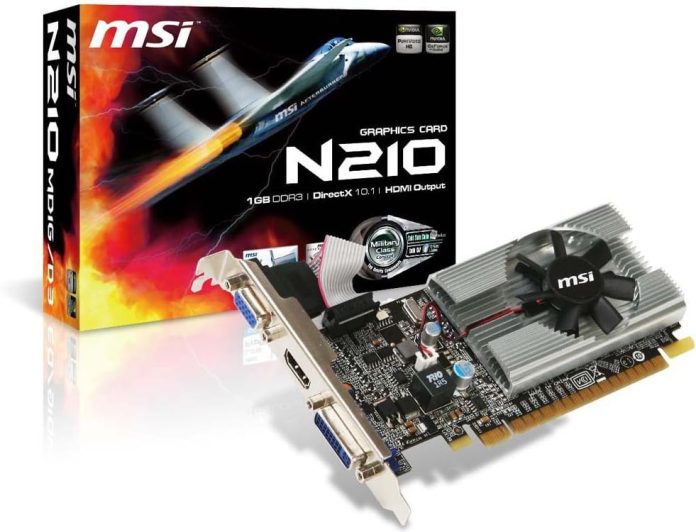 msi geforce 210 1024 mb ddr3 pci express 20 graphics card md1gd3