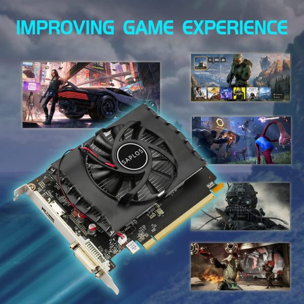 QTHREE GeForce GT 730 4GB 64Bit DDR3 Graphics Card,2X HDMI,VGA,DP,Computer Video Cards for PC Gaming GPU,PCI E x8 2.0,Support 4 Monitors,Win11,DirectX 12,Low Profile