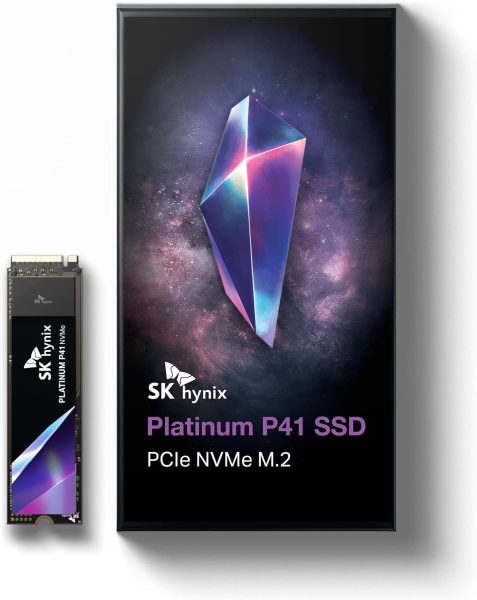 SK hynix Platinum P41 1TB PCIe NVMe Gen4 M.2 2280 Internal Gaming SSD, Up to 7,000MB/S, Compatible to PS5, Solid State Drive with 176-Layer NAND Flash