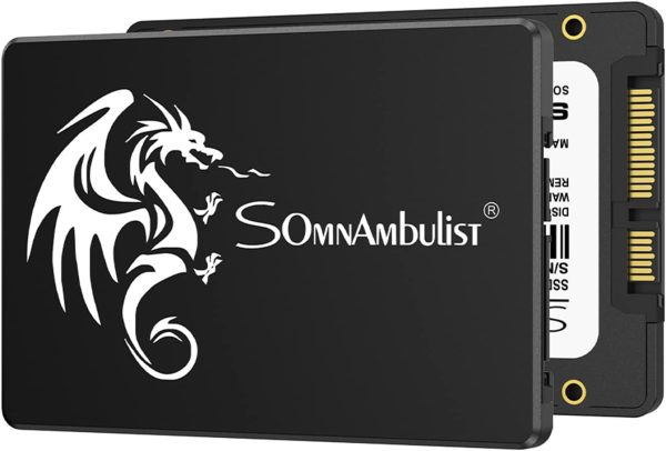 Somnambulist SSD 120GB SATA III 6Gb/s 2.5″ 7mm(0.28″) Internal Solid State Drive Read Speed Up to 550Mb/s for Laptop and Pc H650 SSD (120GB Black Dragon)