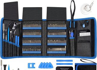 strebito electronics precision screwdriver sets 142 piece with 120 bits magnetic repair tool kit for iphone macbook comp