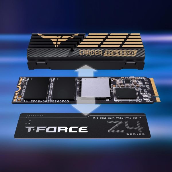 TEAMGROUP T-Force CARDEA Z440 2TB DRAM SLC Cache 3D TLC NAND NVMe Phison E16 PCIe Gen4x4 M.2 2280 Gaming SSD with Graphene Heat Spreader Works with PS5 Read/Write 5000/4400 MB/s TM8FP7002T0C311