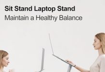 tounee telescopic laptop stand for desk with 360 swivel base sit to stand height adjustable portable riser holder for go 2