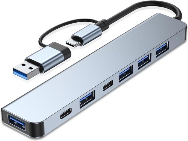 VIENON Aluminum 7 in 1 USB C Hub with USB 3.0, USB 2.0 Ports for MacBook Pro Air and More Devices
