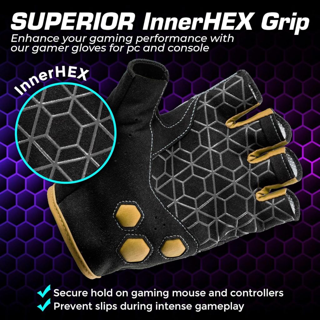 Gaming Gloves - Great Comfort and Grip, Perfect Gaming Gloves for Sweaty Hands, Ideal Gamer Gloves for PC, VR Gloves Gaming Gloves - Great Comfort and Grip, Perfect Gaming Gloves for Sweaty Hands, Ideal Gamer Gloves for PC, VR Gloves