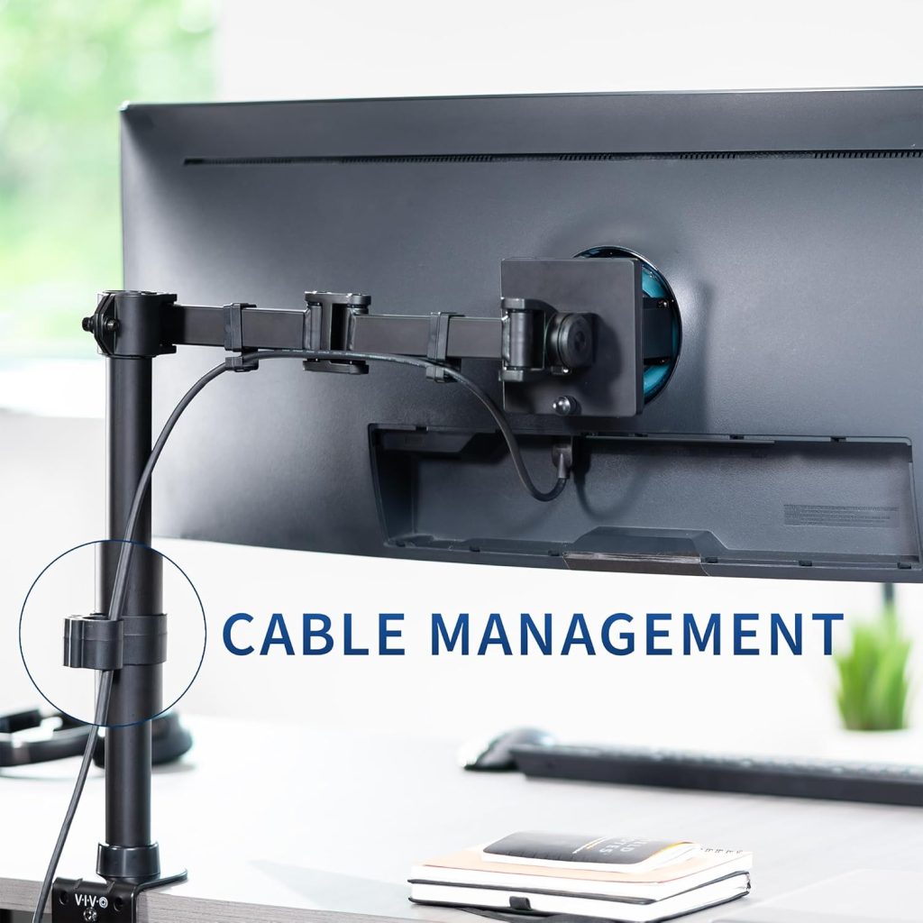 VIVO Single Monitor Desk Mount, Extra Tall Fully Adjustable Stand for 1 LCD Screen up to 32 inches, Ultra Wide Screens up to 38 inches, 22 lbs Capacity, STAND-V001T VIVO Single Monitor Desk Mount, Extra Tall Fully Adjustable Stand for 1 LCD Screen up to 32 inches, Ultra Wide Screens up to 38 inches, 22 lbs Capacity, STAND-V001T