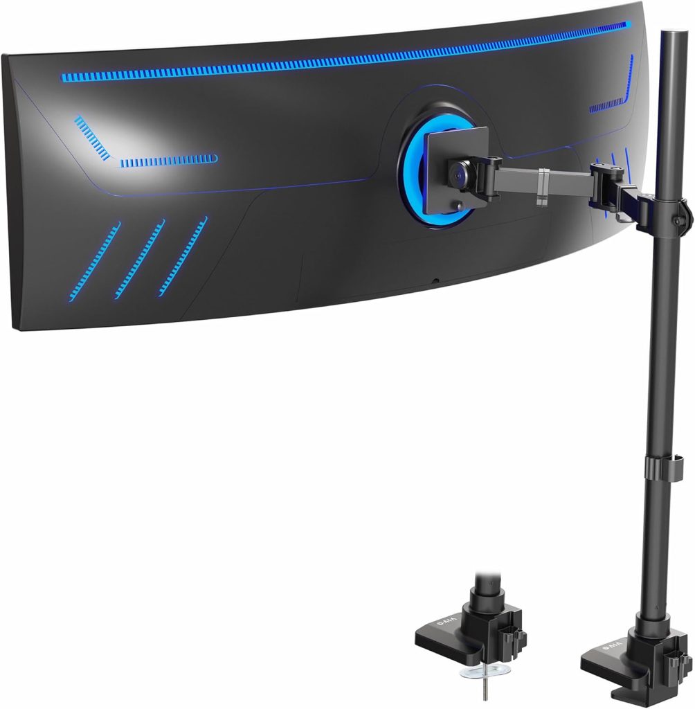 VIVO Single Monitor Desk Mount, Extra Tall Fully Adjustable Stand for 1 LCD Screen up to 32 inches, Ultra Wide Screens up to 38 inches, 22 lbs Capacity, STAND-V001T VIVO Single Monitor Desk Mount, Extra Tall Fully Adjustable Stand for 1 LCD Screen up to 32 inches, Ultra Wide Screens up to 38 inches, 22 lbs Capacity, STAND-V001T