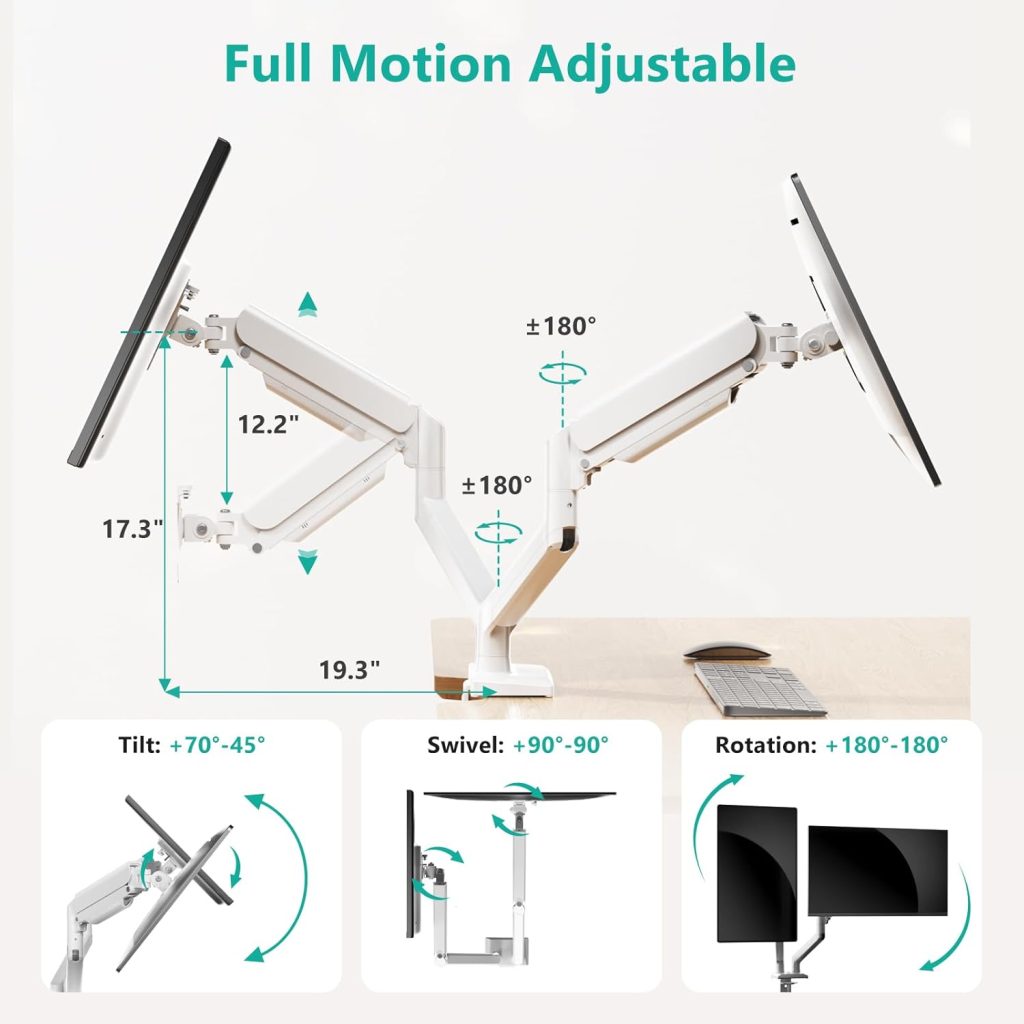 WALI Ultrawide Monitor Arm for 13 to 49 Inch Heavy Duty Curved Screens, Holds 33 Lbs, Adjustable Gas Spring Single Monitor Desk Mount with C-Clamp, Grommet Base, 75x75/100x100 VESA, (GSM001XL), Black WALI Ultrawide Monitor Arm for 13 to 49 Inch Heavy Duty Curved Screens, Holds 33 Lbs, Adjustable Gas Spring Single Monitor Desk Mount with C-Clamp, Grommet Base, 75x75/100x100 VESA, (GSM001XL), Black