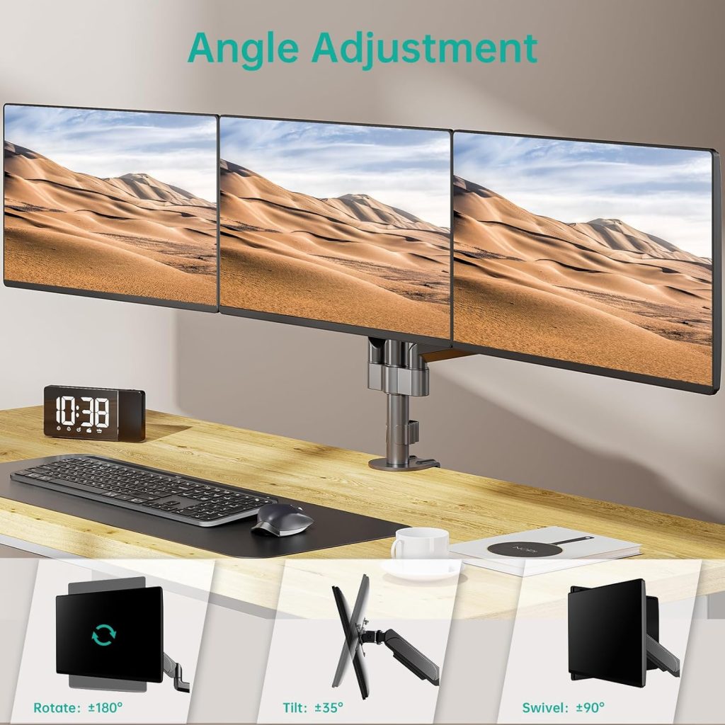 WALI Ultrawide Monitor Arm for 13 to 49 Inch Heavy Duty Curved Screens, Holds 33 Lbs, Adjustable Gas Spring Single Monitor Desk Mount with C-Clamp, Grommet Base, 75x75/100x100 VESA, (GSM001XL), Black WALI Ultrawide Monitor Arm for 13 to 49 Inch Heavy Duty Curved Screens, Holds 33 Lbs, Adjustable Gas Spring Single Monitor Desk Mount with C-Clamp, Grommet Base, 75x75/100x100 VESA, (GSM001XL), Black