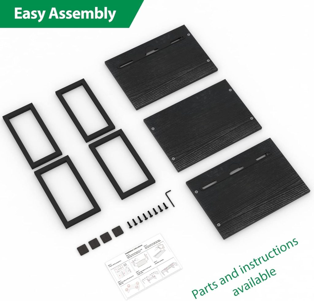 MEBRUDY Dual Monitor Stand Riser, Adjustable Length and Angle Wood Monitor Stand for Desk, Monitor Stand with 2 Slots, Desktop Organizer Stand for 2 Monitor(Black) MEBRUDY Dual Monitor Stand Riser, Adjustable Length and Angle Wood Monitor Stand for Desk, Monitor Stand with 2 Slots, Desktop Organizer Stand for 2 Monitor(Black)